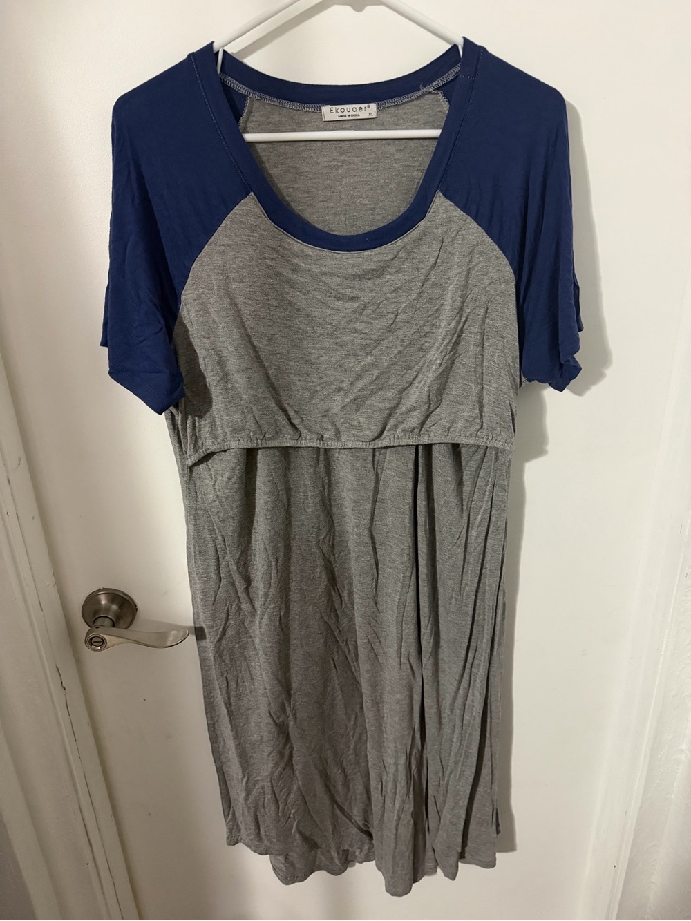 Ekouaer XL Nursing Nightgown Maternity Breastfeeding Sleep Dress